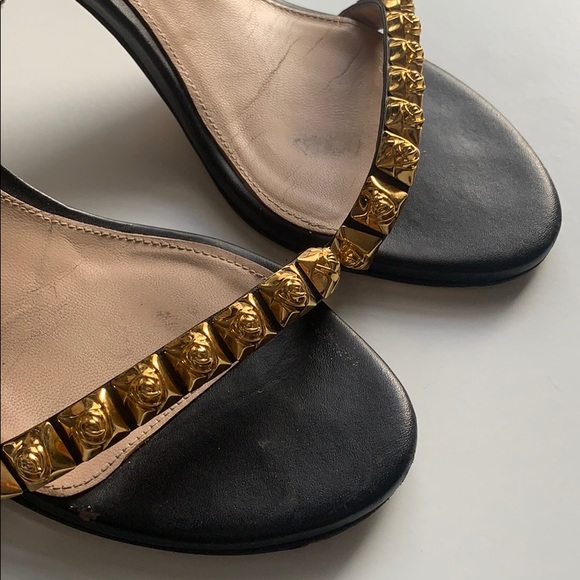 Stuart weitzman black and gold sandals - Picture 4 of 11